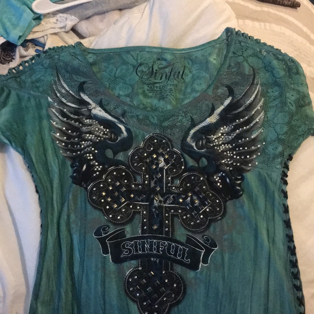 Sinful/ affliction T-shirt